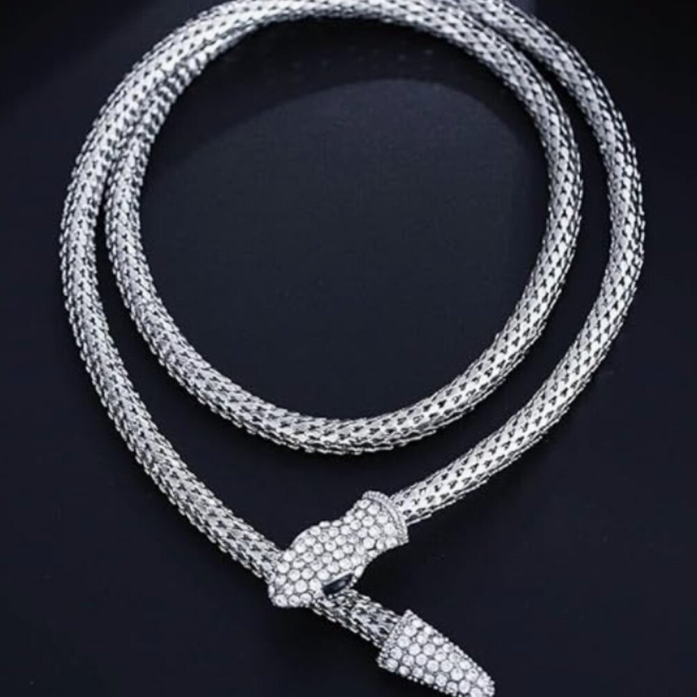 NEW! Zara Silver Bendable Snake Choker Necklace